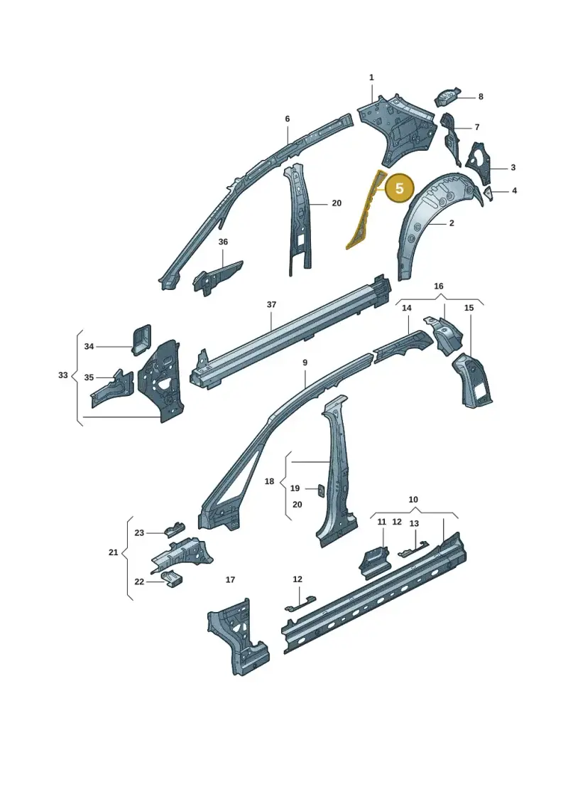 10A810422 — Volkswagen ID.3 (2021-) diagram 10d809010, position 5
