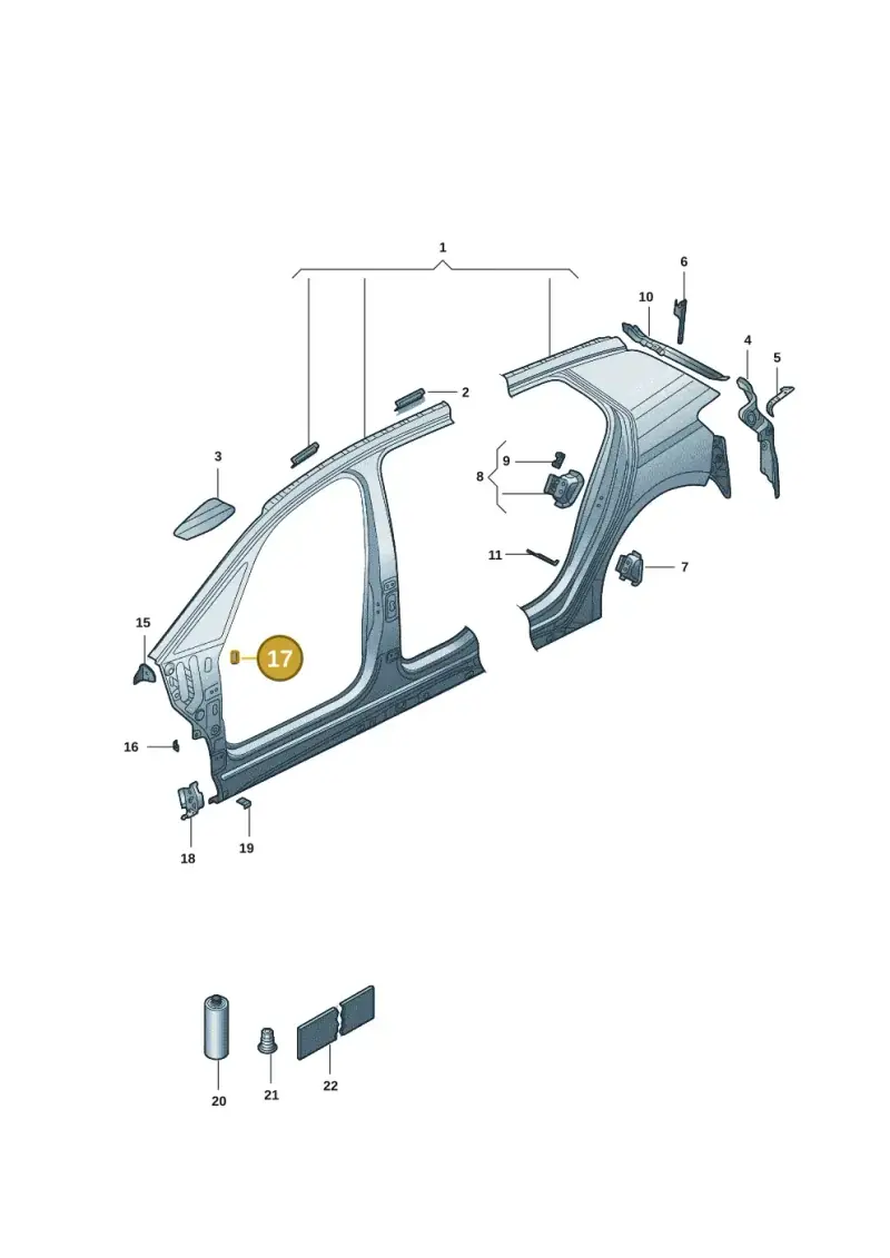 10A810423 — Volkswagen ID.3 (2021-) diagram 10d809070, position 17