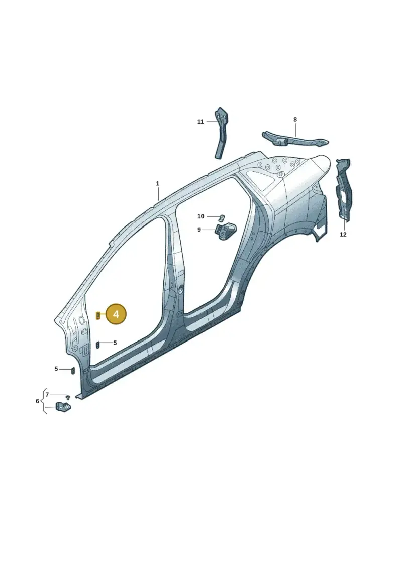 10A810423 — Volkswagen ID.6 X (2021-) diagram 12d809700, position 4