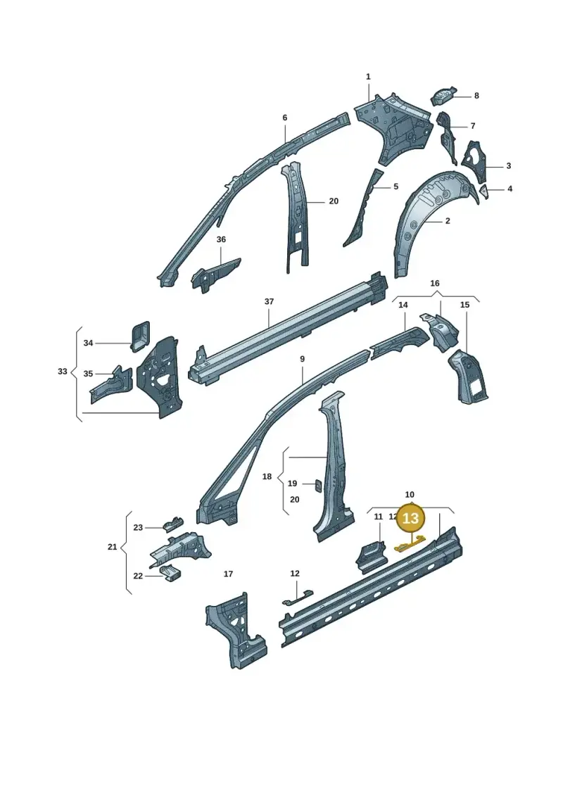 10A810431 — Volkswagen ID.3 (2021-) diagram 10d809010, position 13