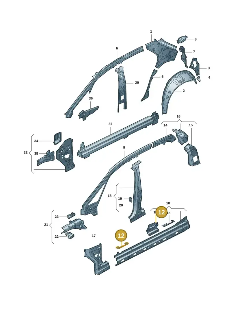 10A810686 — Volkswagen ID.3 (2021-) diagram 10d809010, position 12