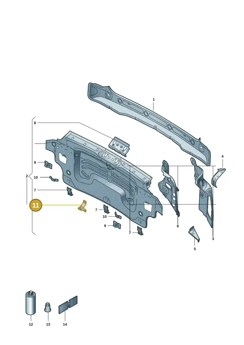 10A813175A — Volkswagen ID.3 Pro (2019-2024) diagram 10a813000, position 11