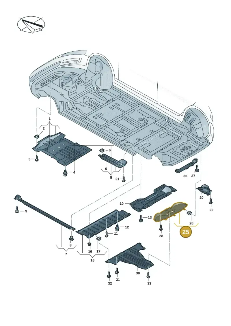 10A825523 — Volkswagen ID.3 Pro (2019-2024) diagram 10a825000, position 25