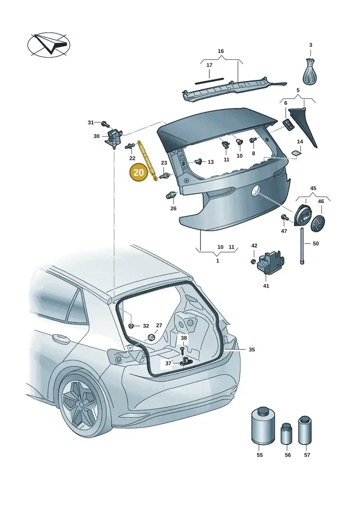10A827550D — Volkswagen ID.3 Pro (2019-2024) diagram 10a827000, position 20