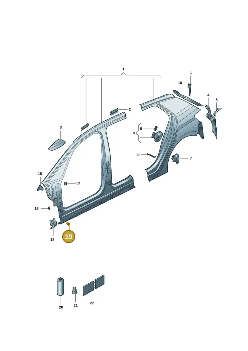 10A853232A — Volkswagen ID.3 (2021-) diagram 10d809070, position 19