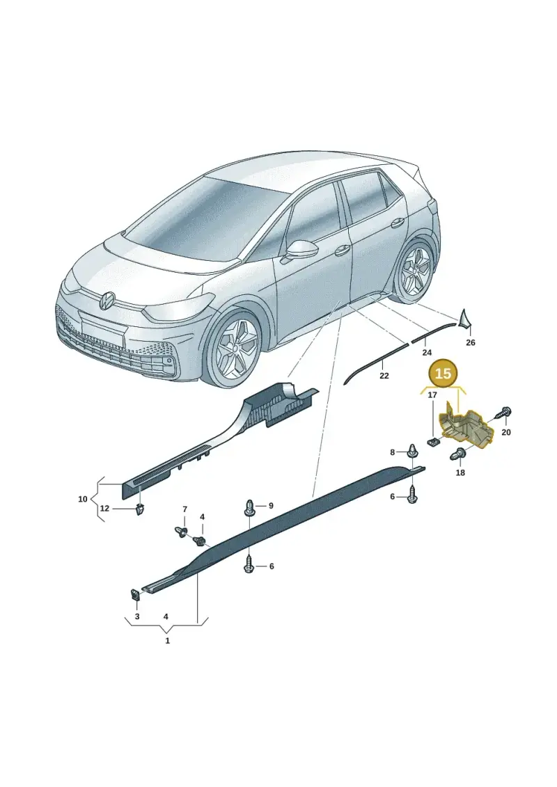 10A854856B — Volkswagen ID.3 Pro (2019-2024) diagram 10a853050, position 15