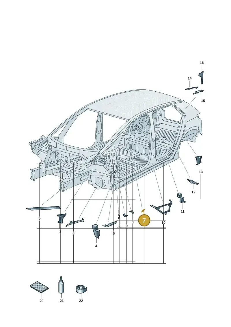 10A864007 — Volkswagen ID.3 Pro (2019-2024) diagram 10a864000, position 7