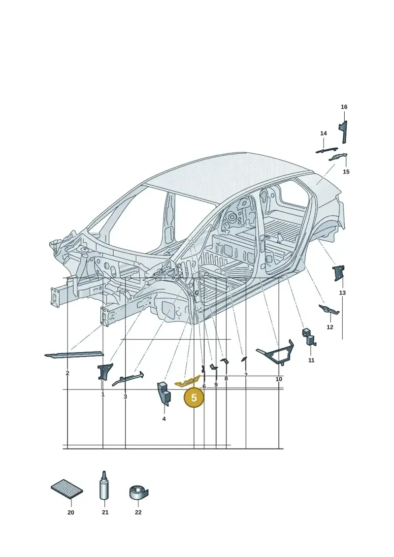 10A864014 — Volkswagen ID.3 Pro (2019-2024) diagram 10a864000, position 5