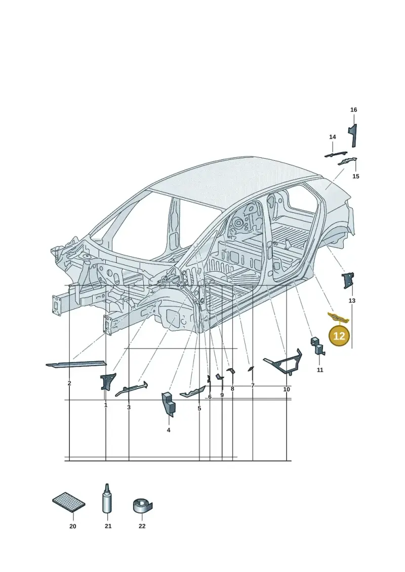 10A864622 — Volkswagen ID.3 Pro (2019-2024) diagram 10a864000, position 12
