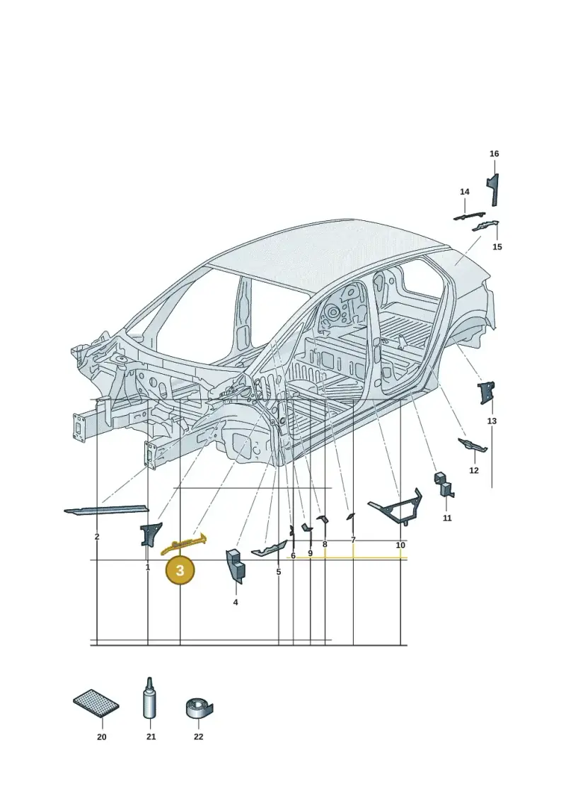 10A864628 — Volkswagen ID.3 Pro (2019-2024) diagram 10a864000, position 3
