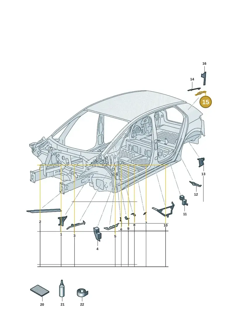 10A864629 — Volkswagen ID.3 Pro (2019-2024) diagram 10a864000, position 15
