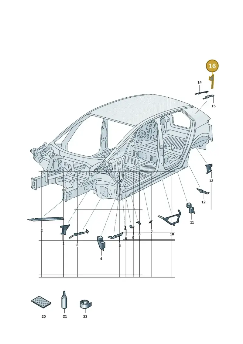 10A864637B — Volkswagen ID.3 Pro (2019-2024) diagram 10a864000, position 16