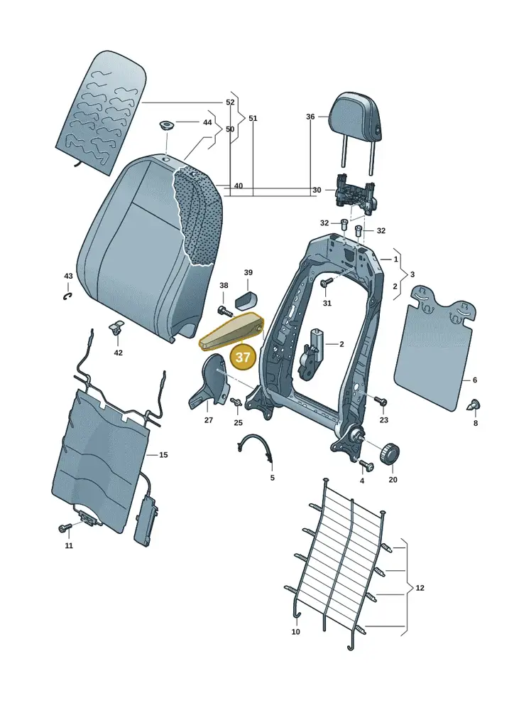 10A881081RUTN — Volkswagen ID.3 Pro (2019-2024) diagram 10a881500, position 37