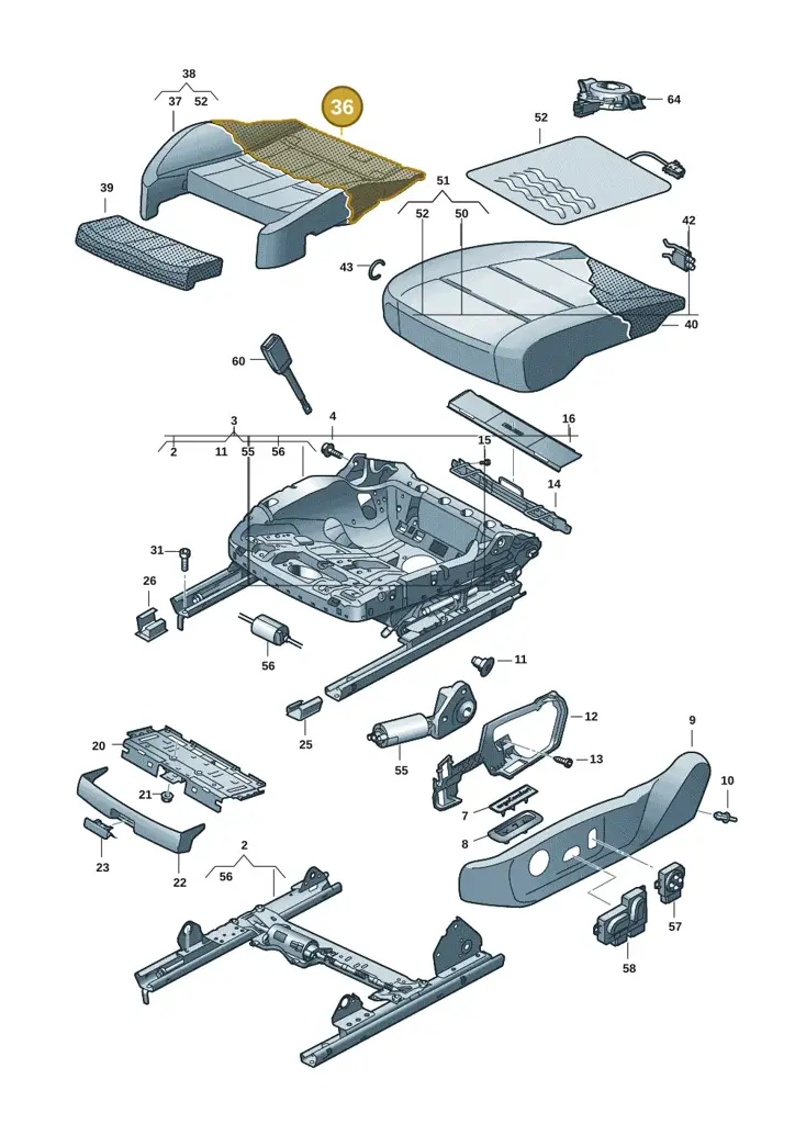 10A881375H — Volkswagen ID.3 Pro (2019-2024) diagram 10a881100, position 36