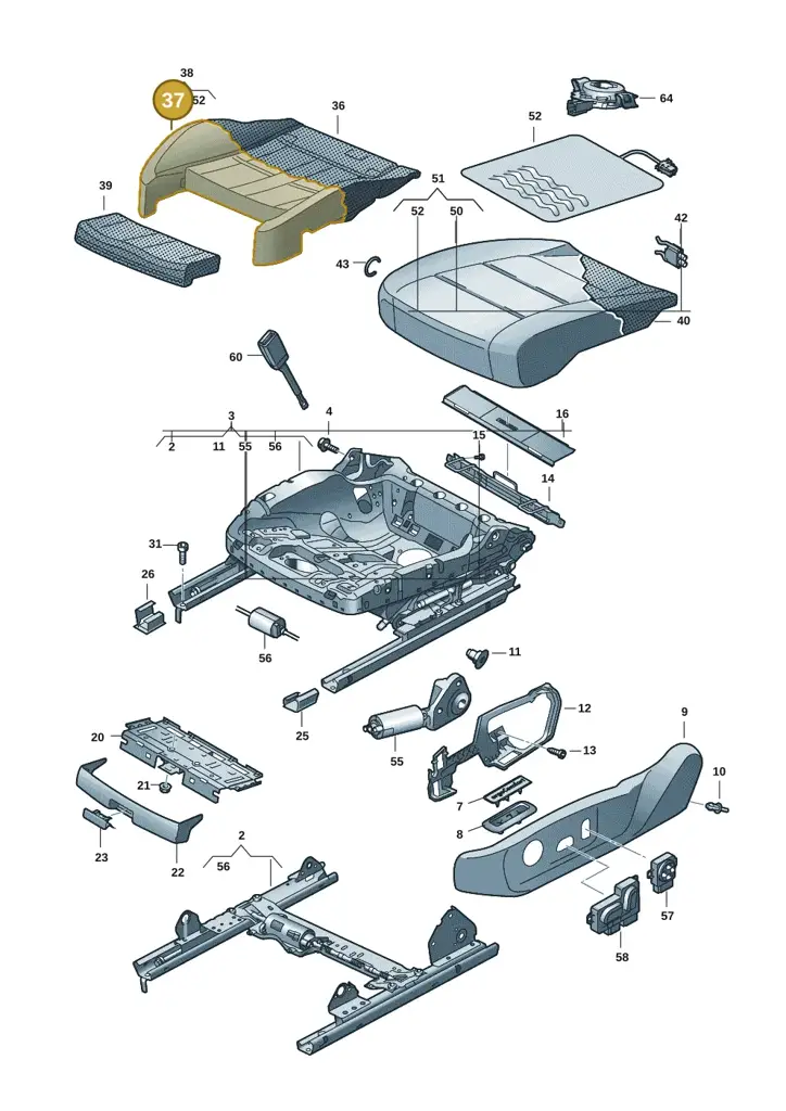 10A881405ASQIG — Volkswagen ID.3 Pro (2019-2024) diagram 10a881100, position 37