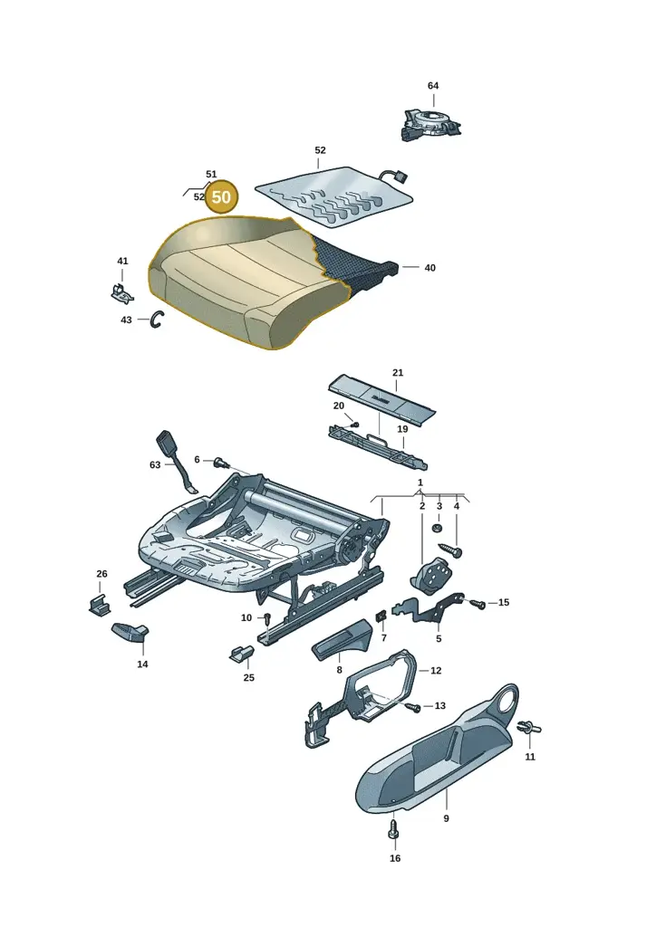 10A881406PROY — Volkswagen ID.3 Pro (2019-2024) diagram 10a881000, position 50