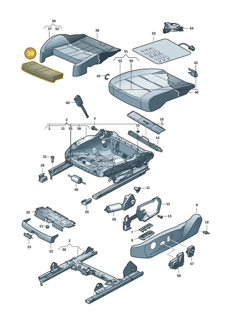 10A881439A — Volkswagen ID.3 Pro (2019-2024) diagram 10a881100, position 39