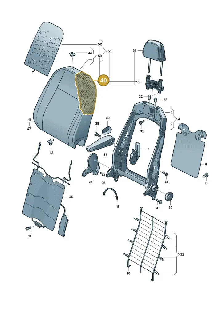 10A881776P — Volkswagen ID.3 Pro (2019-2024) diagram 10a881500, position 40