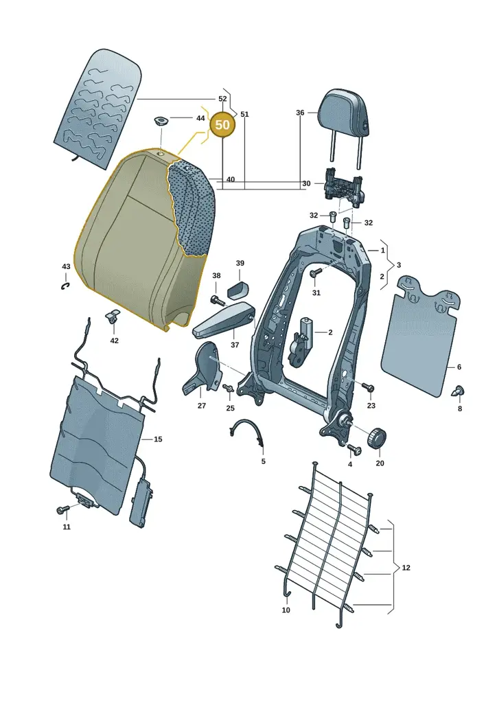 10A881805CPVXH — Volkswagen ID.3 Pro (2019-2024) diagram 10a881500, position 50