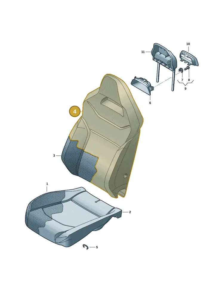 10A881805DQHYV — Volkswagen ID.3 Pro (2019-2024) diagram 11a881700, position 4