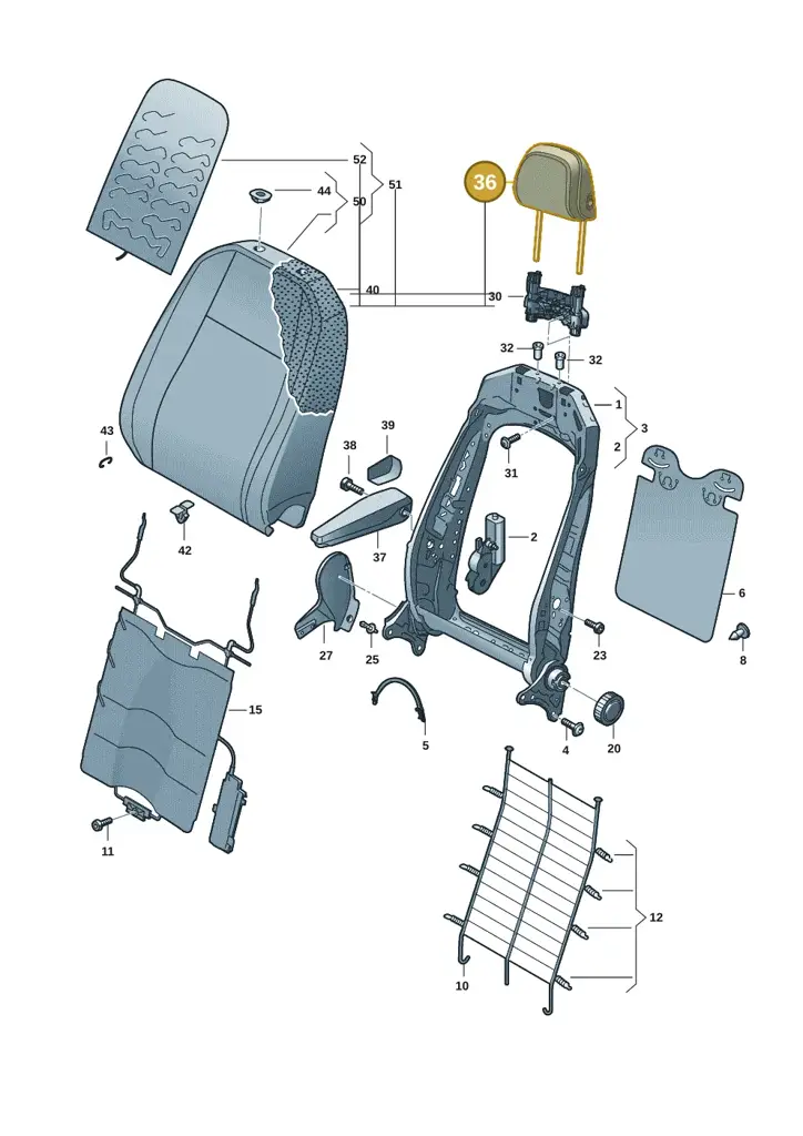 10A881901EYOX — Volkswagen ID.3 Pro (2019-2024) diagram 10a881500, position 36