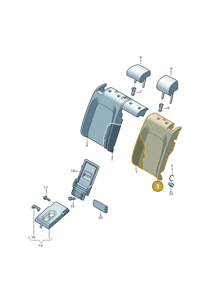10A885805JVWA — Volkswagen ID.3 Pro (2019-2024) diagram 813885800, position 3