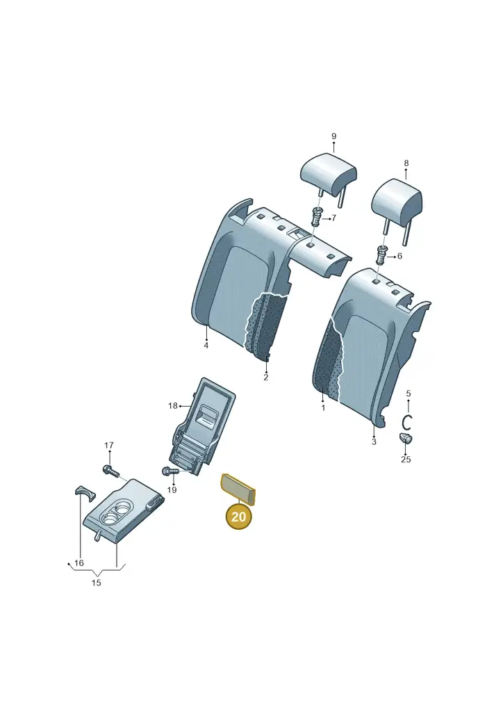 10A885873B6PS — Volkswagen ID.3 Pro (2019-2024) diagram 813885800, position 20