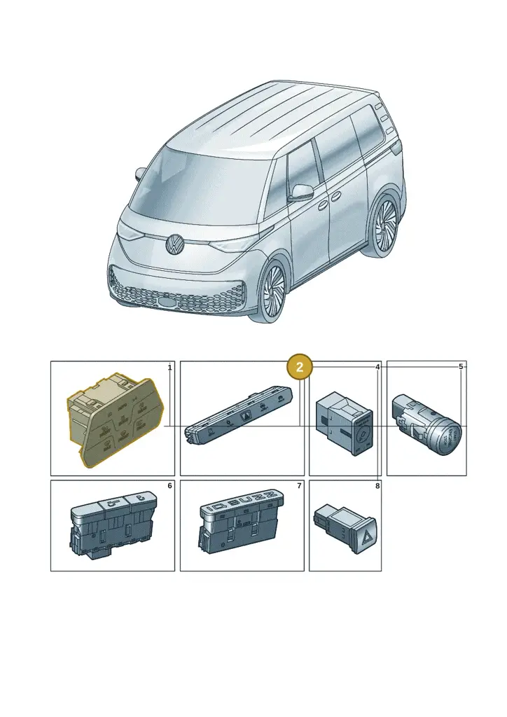 10A925200DVPL — Volkswagen ID. Buzz (2022-2025) diagram 15a941500, position 2