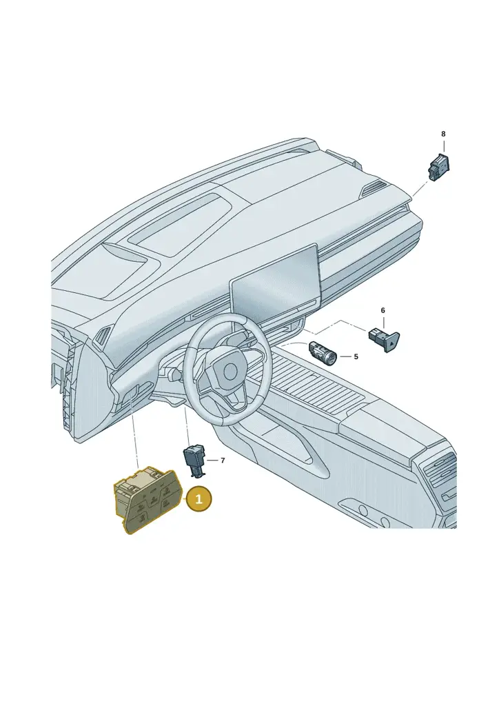 10A941193PWVQ — Volkswagen ID.7 (2023-2025) diagram 14b941500, position 1