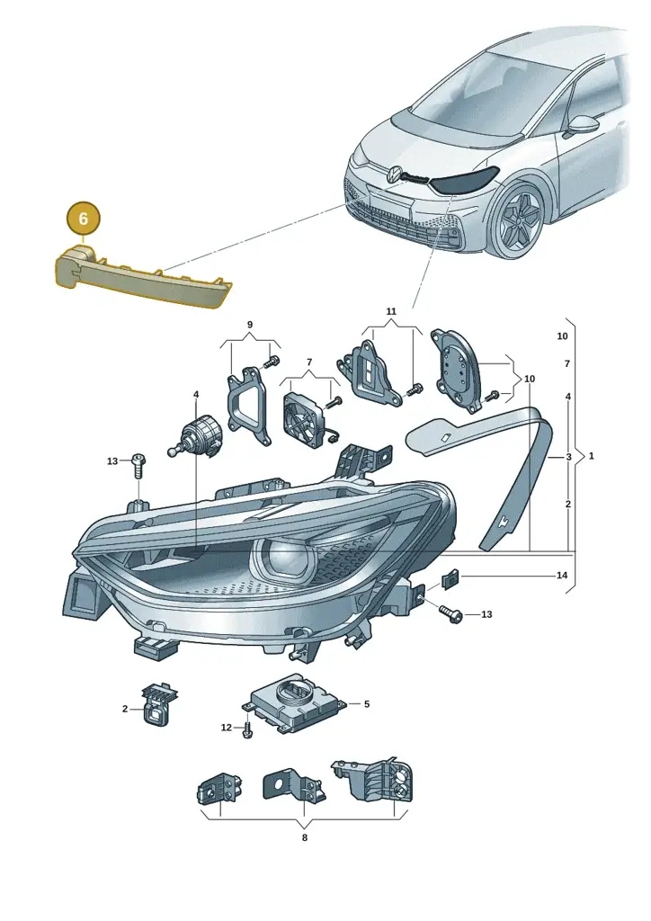 10A941654D — Volkswagen ID.3 Pro (2019-2024) diagram 10a941010, position 6
