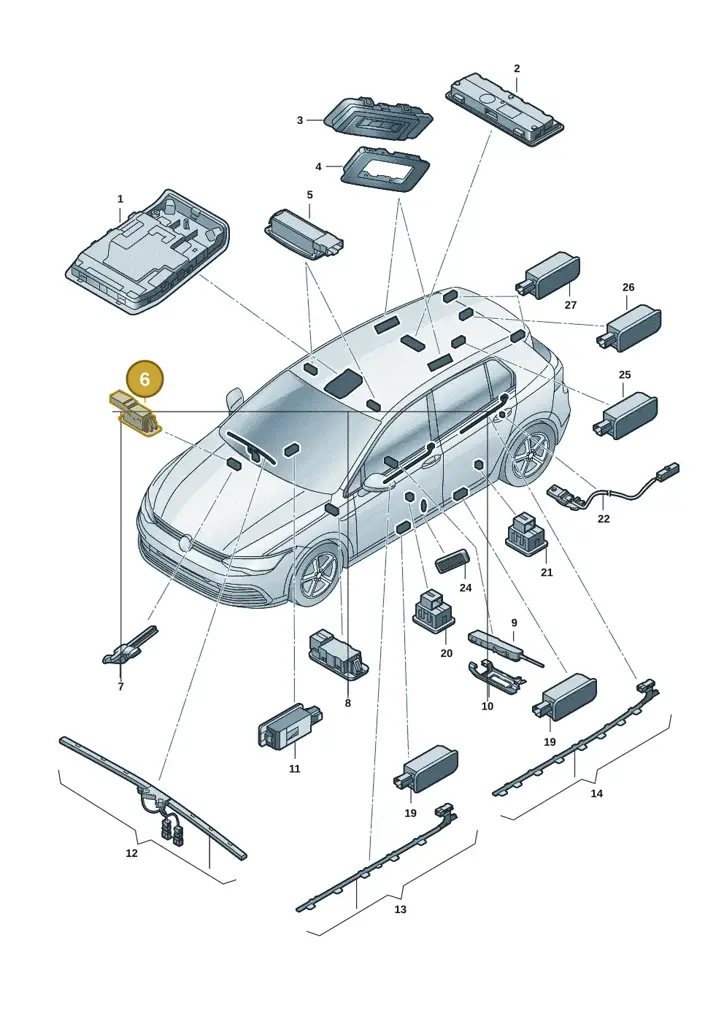 10A947409 — Skoda Kodiaq (2024-2024) diagram 3p0947000, position 6