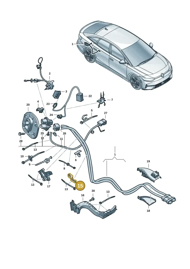 10A971615F — Volkswagen ID.7 Limousine Pro (2023-) diagram 14b970150, position 15