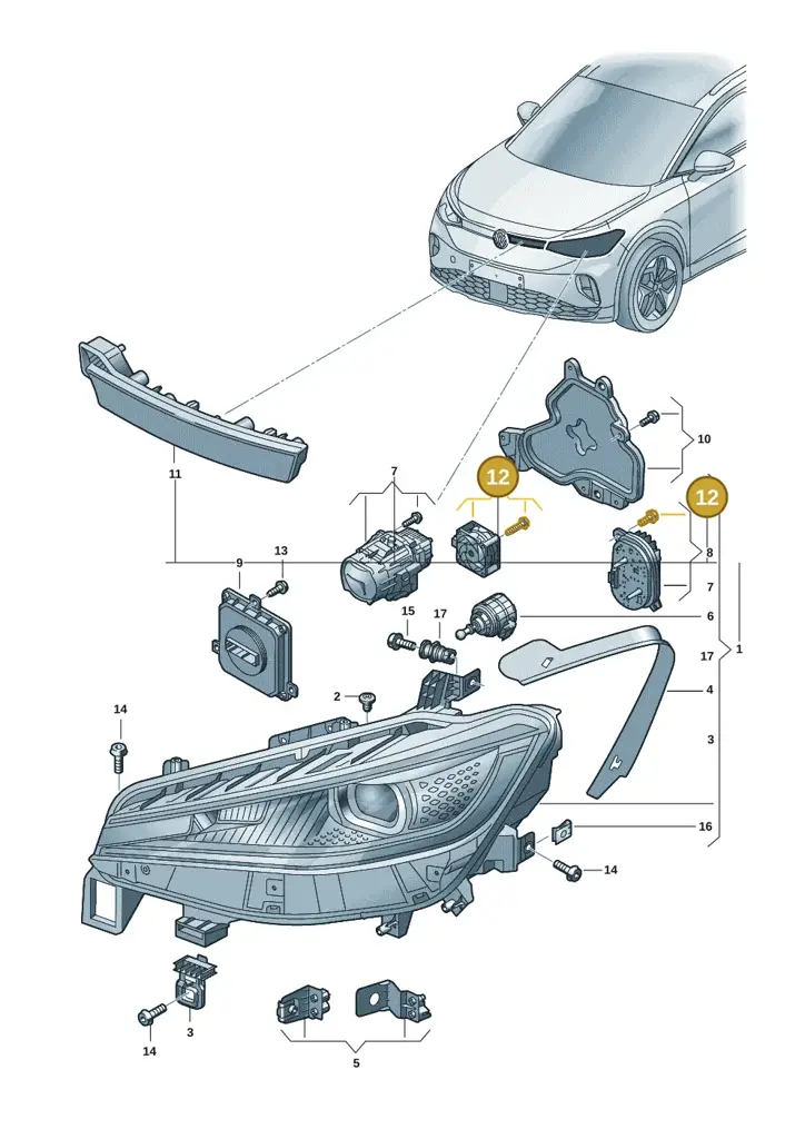 10A998052 — Volkswagen ID.4 Pro (2020-2023) diagram 11a941010, position 12