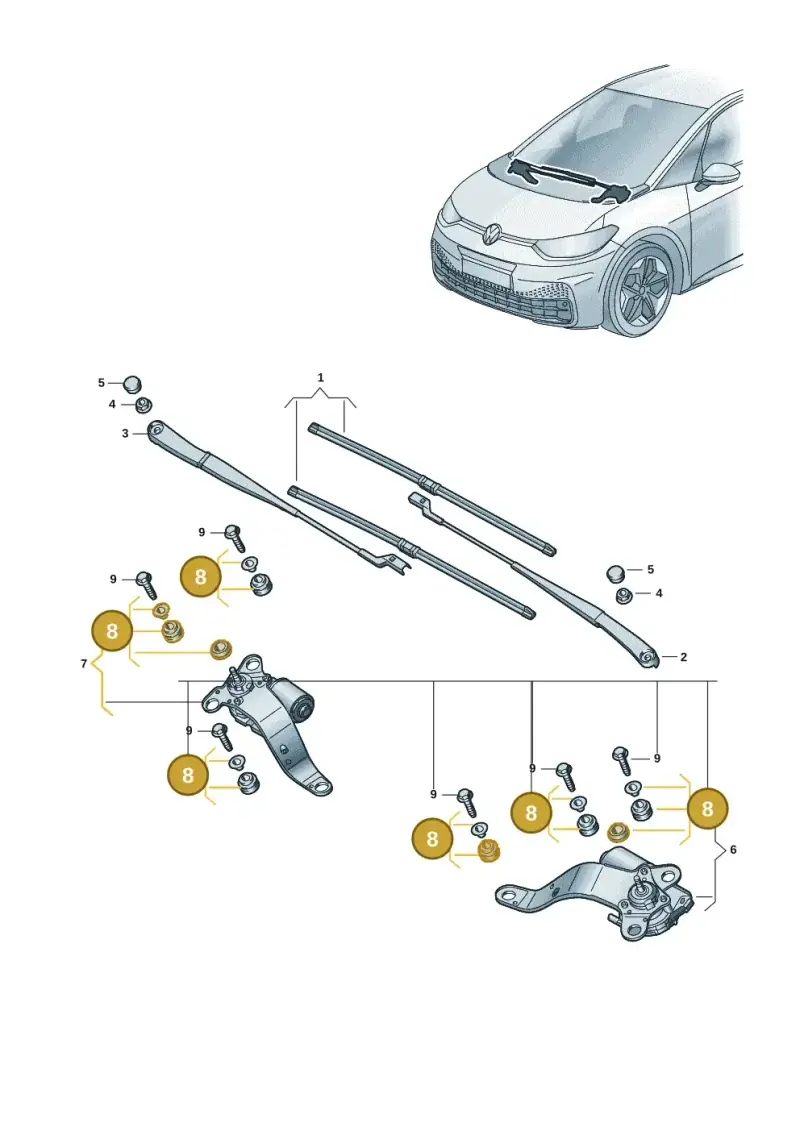 10A998754 — Volkswagen ID.3 Pro (2019-2024) diagram 10a955000, position 8