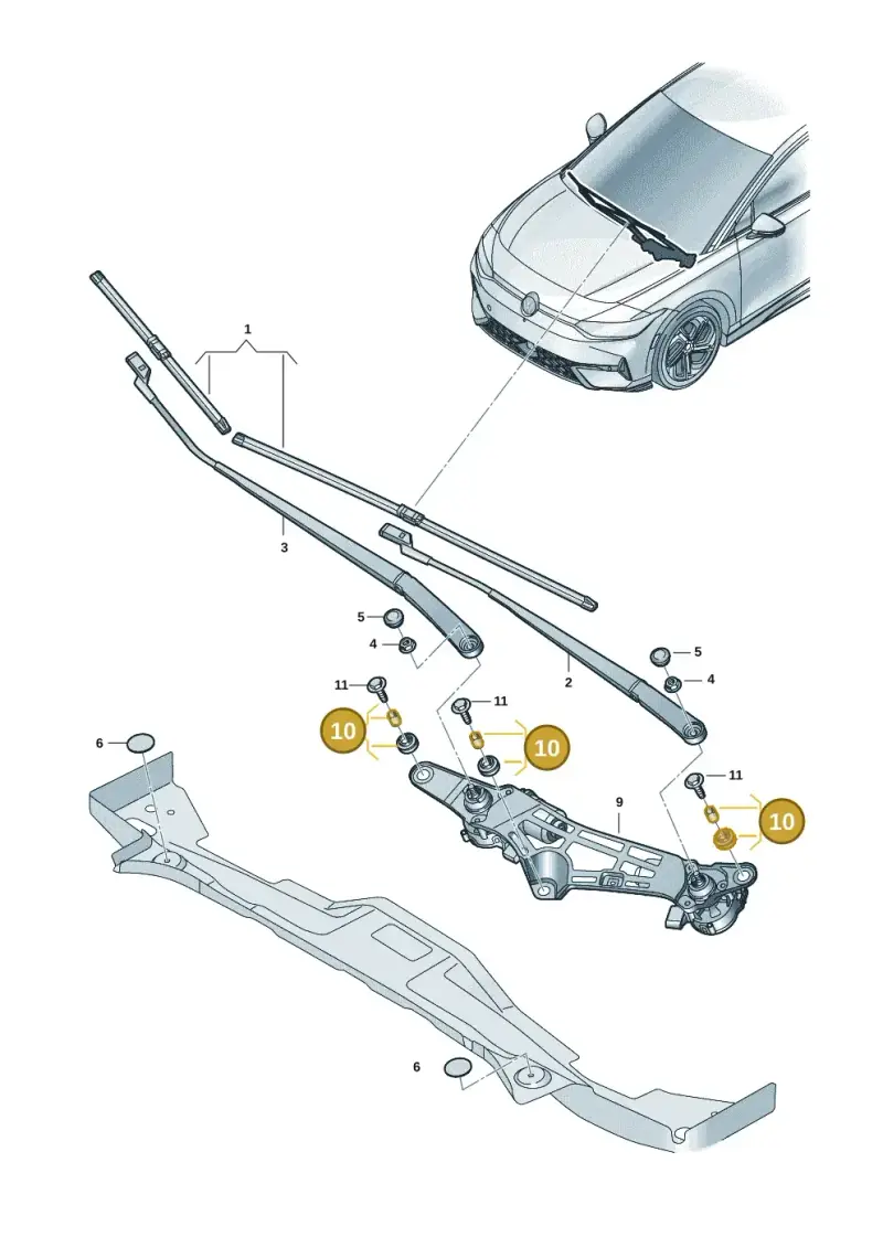 10A998754 — Volkswagen ID.7 Limousine Pro (2023-) diagram 14b955000, position 10