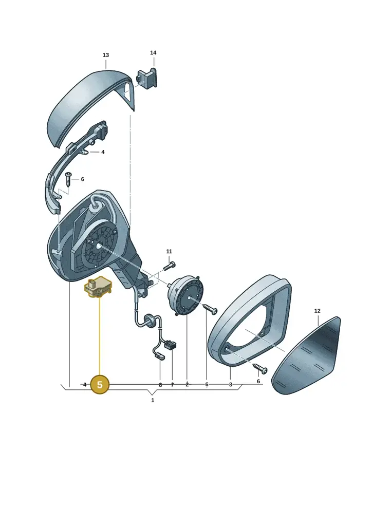 10C945301 — Volkswagen ID.3 Pro (2019-2024) diagram 5h0857040, position 5