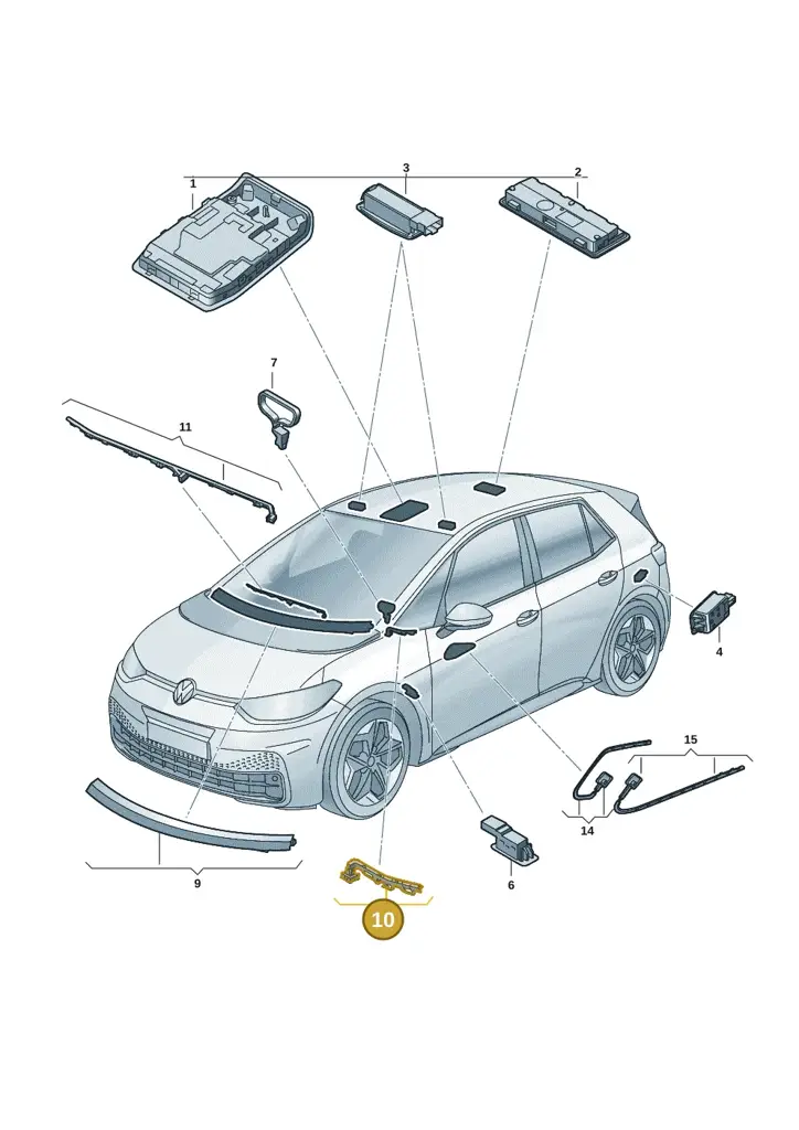 10C947095D — Volkswagen ID.3 (2019-2025) diagram 10a947000, position 10