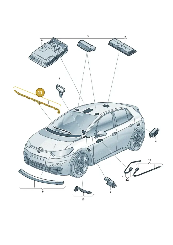10C947096G — Volkswagen ID.3 (2019-2025) diagram 10a947000, position 11