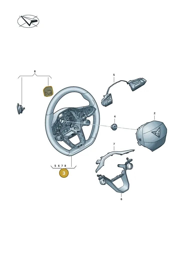 10E419091ACSKI — SEAT CUPRA Born (2021-) diagram 10s419020, position 3