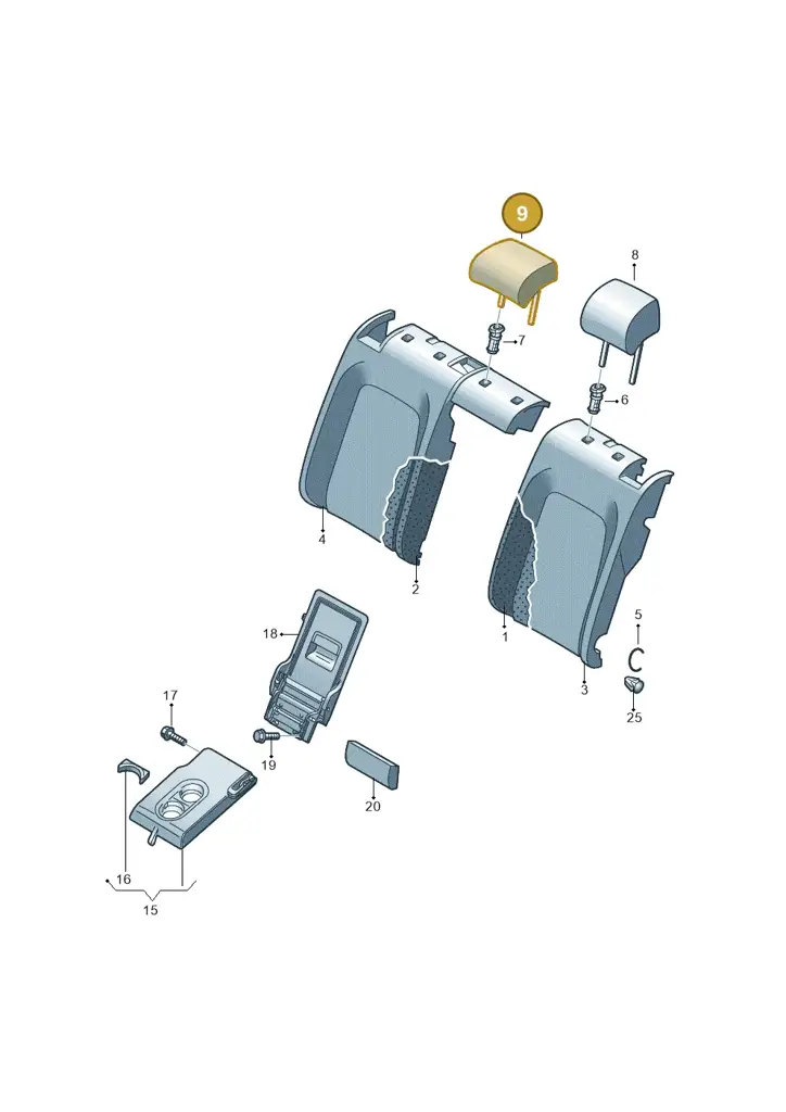10E885900ANAY — SEAT CUPRA Born (2021-) diagram 813885800, position 9