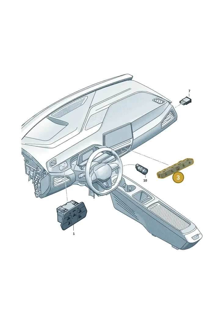 10E953235A1QB — SEAT CUPRA Born (2021-) diagram 10a941050, position 3