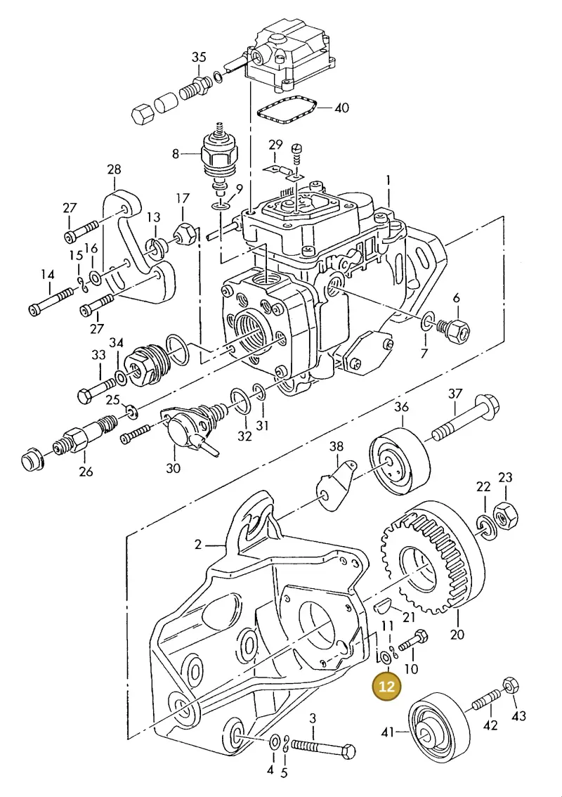 111129720 — Volkswagen LT, LT 4X4 (2003-2006) diagram 442130400, position 12