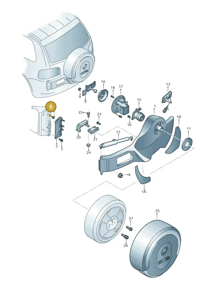111857779 — Volkswagen Touareg                08> (2007-) diagram 478601950, position 5