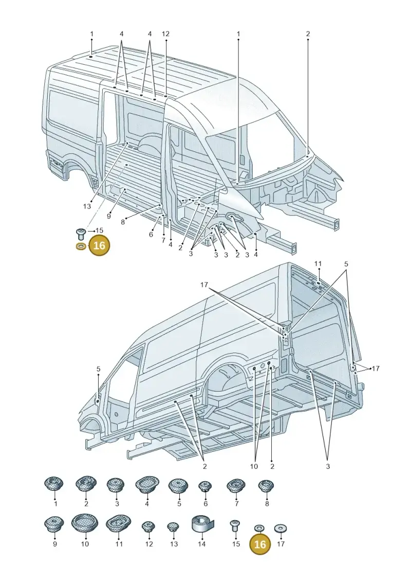 111857779 — Volkswagen E-Crafter 35 (2018-2024) diagram 806803360, position 16
