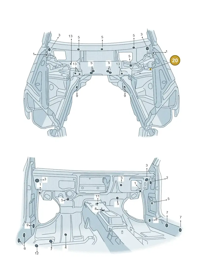 111971911A — Volkswagen Phaeton 4motion (2010-2016) diagram 258803350, position 20