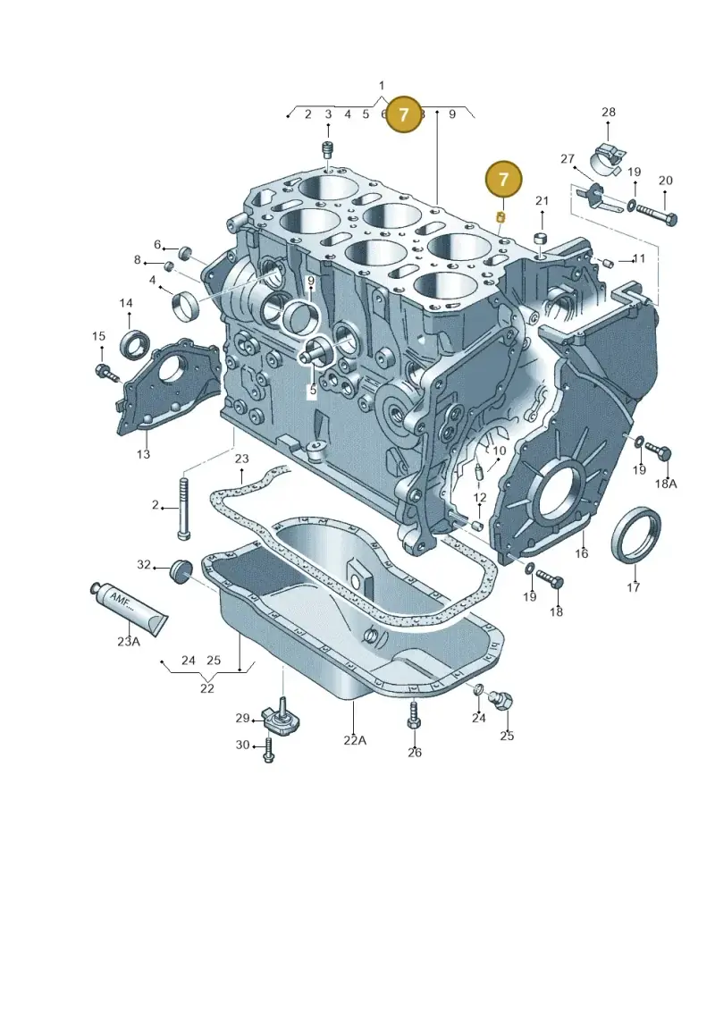 113101115A — Volkswagen GOLF VAR./VENTO (1996-1999) diagram 121103250, position 7