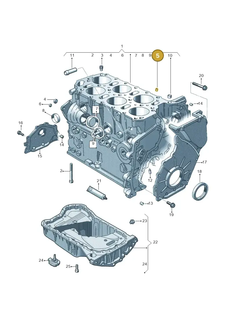113101115A — Volkswagen EOS-Cabriolet-Coupe (2006-) diagram 474103300, position 5