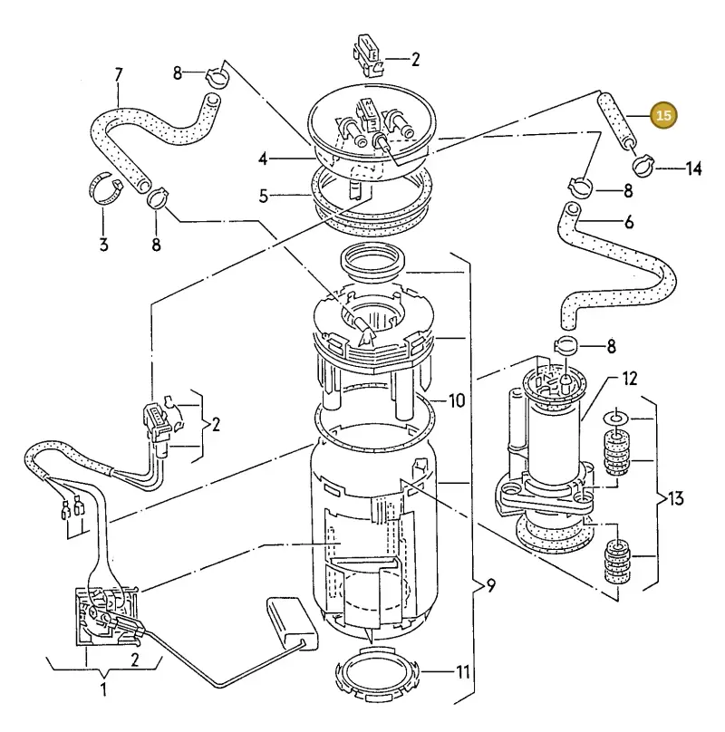 113201539 — Volkswagen Transporter syncro (1992-1995) diagram 117919500, position 15