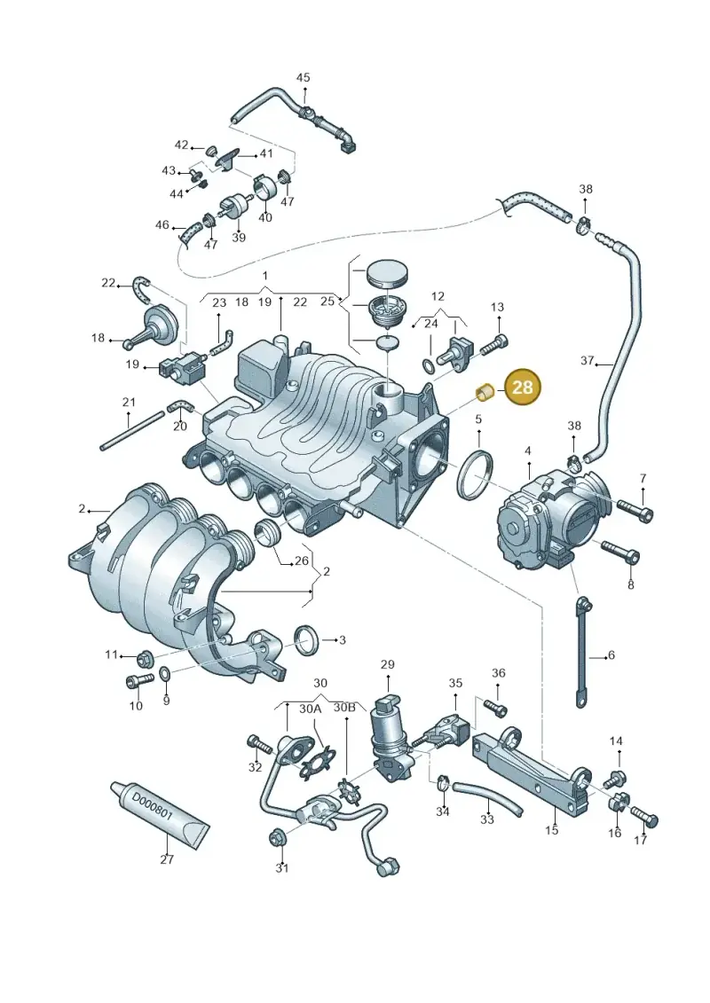 113201539 — Volkswagen Jetta/Wagon (2002-2006) diagram 203133150, position 28