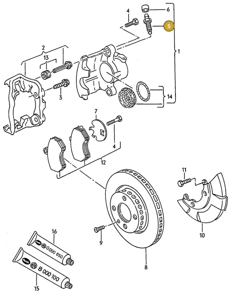 113615273A — Volkswagen Passat syncro (1991-1993) diagram 084088300, position 5